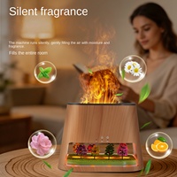 Humidificateur ultrasonique 260 ml à flamme simulée, diffuseur d'arômes USB, lumières changeantes de couleur, silencieux 30 dB, pour la maison - Nouveauté 2026