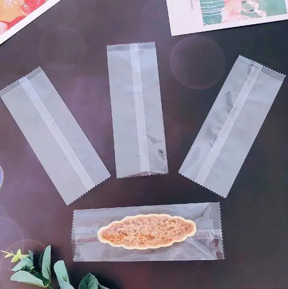 Kustom karya seni dicetak plastik terbuka kantung permen datar untuk permen lollipop kemasan tas bopp