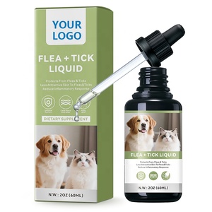 OEM ODM Gouttes anti-puces et anti-tiques pour chiens et chats Formule de saveur personnalisée Santé immunitaire des animaux de compagnie Liquide anti-puces et anti-tiques pour chiens et chats de tous âges - Product Image 1
