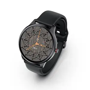Reloj inteligente con correa de silicona para hombre y mujer, Smartwatch con pantalla táctil a Color Hd, rosa, dorado, aleación de Zinc, Batería grande