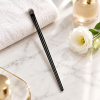 Pinceau de maquillage professionnel KB125 avec fibre de haute qualité de 0,07 mm, virole en aluminium épaissie et manche en bois de qualité supérieure