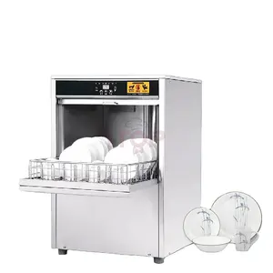 2000W 3电机双喷雾功能厨房设备批发专业柜台下商用玻璃洗碗机