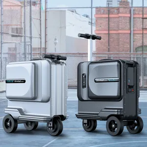 Airroda se3t mala de viagem 24 polegadas, mala de bagagem de carrinho de viagem ajustada em tandem eletrônico para malas de scooter