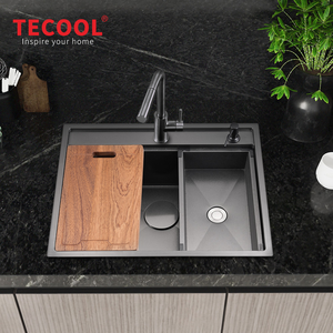 Wastafel Cuci Piring Single Bowl Baja 304 Desain Modern Baru Untuk Dapur - Product Image 4