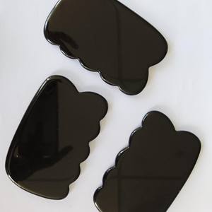 Tabla de Gua Sha de Obsidiana Negra con Logotipo Personalizado, Herramientas de Masaje para la Salud - Product Image 5