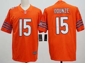 2025/26 新シーズン メンズ 半袖 アメリカンフットボール ジャージ シカゴ・ベアーズ ステッチ入りジャージ # 15 ローム・オドゥンゼ - Product Image 2