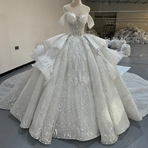 Jancember MN246 Luxury Sweetheart Empire Boda nupcial Vestidos de fiesta para mujer - Product Image 1