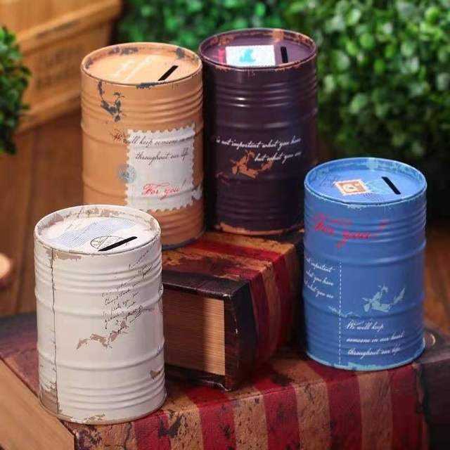 High Quality Metal Money Coin Piggy Bank with Removable Lid No Break to Open Iron Box Company Cola Can Bank for Savings