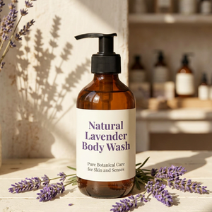 Natural Organic Herbal Lavender Oil Fragrance Liquid Refreshing Moisturizing Shower Gel &amp; <strong>Body</strong> <strong>Wash</strong> for Women All Skin Types - Product Image 1