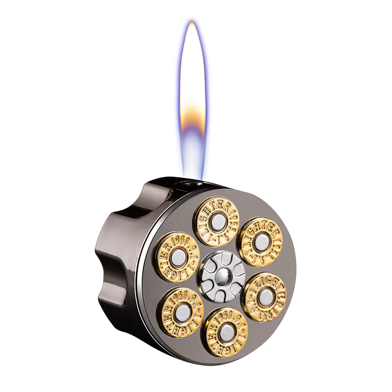 Индивидуальная зажигалка с открытым пламенем для магазина с револьвером, креативная Зажигалка для стайлинга, новая специфическая надувная зажигалка