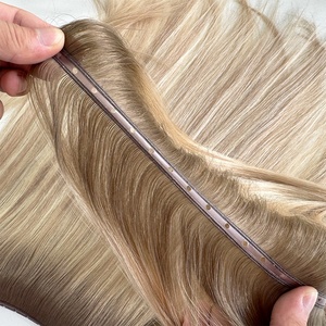 Extensiones de Cabello Humano 100% Virgen, Tejidas a Mano, Puntas Completas, Color Rubio Claro, Trama XO, Trama Butterfly Genius - Product Image 4