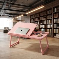 Escritorio Plegable Portátil para Computadora Portátil con Superficie de Plástico, Mesa de Estudio para Computadora, Soporte Shaohua Sh-708
