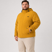 Chaqueta de Plumón para Hombre, Estilo Parka, con Capucha, Bolsillos con Botones, Cordones Ajustables, Cálida para Invierno, Tallas Grandes y Extra Grandes, 6XL 7XL