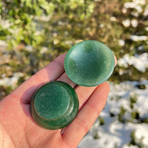 Cuencos de Cristal Natural Curativo al por Mayor, Artesanías de Piedra Tallada, Cuenco Redondo Pulido de Aventurina Verde para Decoración - Product Image 4