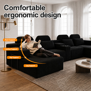 [Stock US] Canapé sectionnel moderne en velours en forme de U - <span class=keywords><strong>Ensemble</strong></span> de salon 3 pièces Expédition domestique aux États-Unis MOQ : 1 <span class=keywords><strong>ensemble</strong></span> - Product Image 4