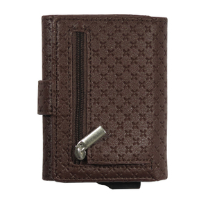 กระเป๋าสตางค์อลูมิเนียมหุ้มหนัง PU ยี่ห้อ CardHoda ป้องกัน RFID ขนาดสั้น พับได้ ลายเรขาคณิต สำหรับทุกเพศ - Product Image 5