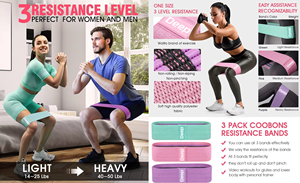 Fasce di Resistenza in Tessuto <span class=keywords><strong>per</strong></span> Glutei, Bande Elastiche <span class=keywords><strong>per</strong></span> Fitness, <span class=keywords><strong>per</strong></span> <span class=keywords><strong>Gambe</strong></span>, Squat, Yoga, Pilates, Allenamento a Casa - Product Image 4