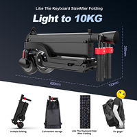 Skuter Listrik Lipat Mini Roller X6 2026 dengan Tas Ransel, Roda Padat 5.5 Inci, 2 Roda, untuk Dewasa dan Remaja