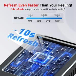 Năng lượng mặt trời-powered Trong Nhà Kỹ thuật số cảm biến nhiệt độ Monitor 3.2 ''Độ ẩm đo Nhiệt kế phòng cho bé phòng - Product Image 4