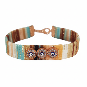 Charme d'oeil maléfique de tissu de forme d'oeil rond pour des bracelets à la mode de bracelet - Product Image 2