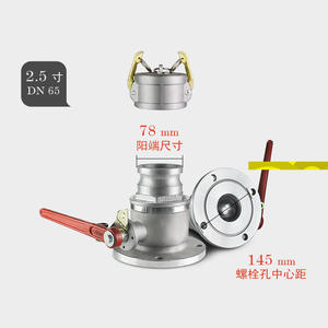 Válvula de Bola de Brida de Aleación de Aluminio de 3 Pulgadas/DN80, Accionamiento Manual para Descarga de Tanques de Petróleo y Accesorios para Gasolineras - Product Image 2