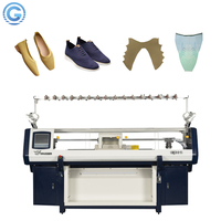 Machine à tricoter automatique 3D à aiguilles volantes pour les empeignes de chaussures, tricotage latéral, tricotage jacquard à armure plate, dotée d'un moteur, d'un engrenage et d'un roulement