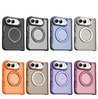 Étui magnétique pliable 2 en 1 pour iPhone Duo, transparent, aimant puissant, protection antichoc avec support en alliage