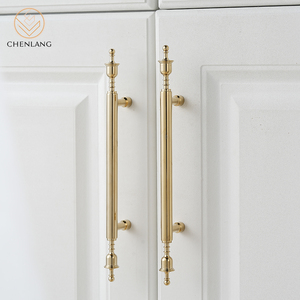 CHENLANG Gagang dan Kenop Kuningan Solid Modern Kelas Atas yang Dapat Disesuaikan Warna Emas untuk Kabinet, Laci, Lemari, Meja Rias, Kamar Tidur, Hotel, Sekolah - Product Image 6