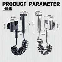 Répartiteur de robinet de toilette HOMEDEC, adaptateur double 2 voies, 1 entrée-2 sorties, vanne à double commande, pulvérisateur de bidet manuel, acier inoxydable, laiton