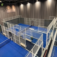 Équipe d'installation APEX disponible, meilleur prix, terrain de padel panoramique 100*100*3mm, terrain extérieur avec gazon Mondo de 12mm