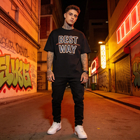 Fabricante de Ropa en China, Camisetas Blancas Extra Grandes para Hombre, 100% Algodón, Impresión Personalizada