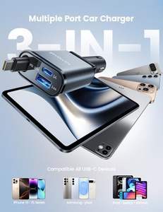 <span class=keywords><strong>Chargeur</strong></span> de <span class=keywords><strong>voiture</strong></span> rétractable Lamicall PT-47 57W, adaptateur de charge rapide USB C, enrouleur de cordon d'alimentation automatique, prise allume-cigare, téléphone portable - Product Image 6