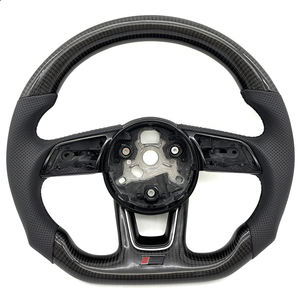 Volant de voiture en cuir et fibre de carbone pour <span class=keywords><strong>Audi</strong></span> B9 A3 A4 A5 RS3 RS4 S3 S4 S5 A6 A7 <span class=keywords><strong>A8</strong></span> Q5 Q7 Q8 TT R8 S6 RS6 RS7 S7 B8.5 B8 - Product Image 1