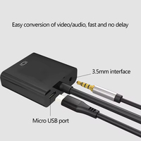 Câble HD-MI vers VGA d'usine, adaptateur audio vidéo, convertisseur HDTV, cordon Plug&Play pour console de jeu PS4, ordinateur, téléviseur, moniteur, projecteur