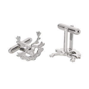 卸売高級デザイナーポリッシュ仕上げ3Dステンレススチールカフスボタン メンズ向けカスタムスモールセット限定モダンスタイルシルバーラグジュアリー - Product Image 2