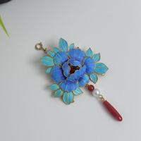 Broche de luxe pour femme en filigrane argenté doré, motif pivoine, bijou haut de gamme pour mariage, fiançailles, fête, cadeau
