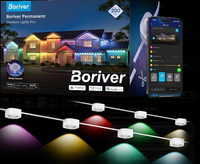 Lumières LED Pixel de Noël en PVC, garantie 3 ans, éclairage décoratif extérieur permanent RGBWWIC, IP68, contrôle intelligent RGBW, 100