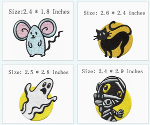 ホワイトスピリット2.5 \ "広い刺繍パッチHallowmasスタイルのアイアンオンファブリック素材フェルト - Product Image 2