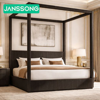 Lit en bois moderne pour intérieur, ensemble de lit pour intérieur, meubles d'intérieur, villa, chambre à coucher, ensemble de lit en bois massif, meubles de chambre à coucher modernes pour hôtel