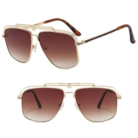 Lunettes de soleil DL à double pont en métal