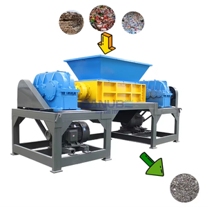 Broyeur de déchets à double arbre Recyclage de déchets industriels Déchiquetage de déchets métalliques en plastique - Product Image 1