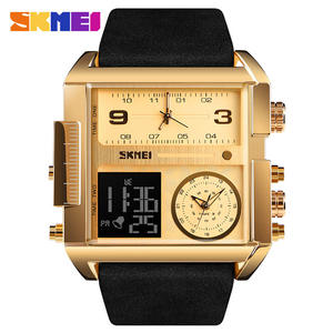 <span class=keywords><strong>SKMEI</strong></span> <span class=keywords><strong>1391</strong></span> marque nom luxe hommes montre numérique Offre Spéciale bracelet en cuir carré double affichage caractère sport Relogio Musculino - Product Image 1