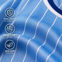Uniforme de basket-ball personnalisé pour garçons, maillot et short en mesh sublimé, bleu clair, pour enfants, équipe universitaire, entraînement sportif
