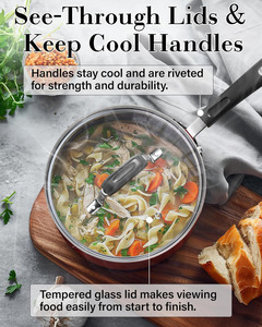 Nouveaux ensembles de casseroles en alliage d'aluminium antiadhésifs de luxe modernes avec logo personnalisé, résistants au four et au lave-vaisselle, livraison gratuite - Product Image 6