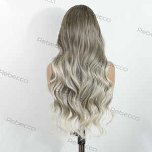 <span class=keywords><strong>OCEAM</strong></span>-Peluca con diadema de pelo sintético de color ombre, fibra resistente al calor, sin encaje, pelo judío, sin pegamento, peluca con diadema sintética - Product Image 5