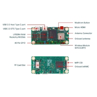 GGDX Factory Supply RADXA ZERO 3W Quad Core Mini Ordinateur Monocarte Haute Performance Basé sur Linux SBC pour le Développement RK3566