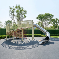 Toboggan extérieur en acier inoxydable pour parc d'enfants et équipement de terrain de jeux de maternelle, modèle non gonflable 221115 Fabricant