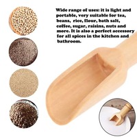 Cuillères en bois de bambou miniatures en gros pour buffet de bonbons, cuillères doseuses plates en bois pour sels de bain