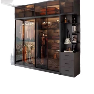 Armario de Estilo Italiano de Lujo Ligero con Puerta Corredera de Vidrio Templado y Múltiples Cajones, Personalización Basada en Muestras - Product Image 5