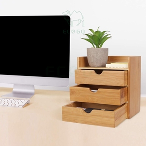 Manufacturer Custom Bamboo Wood Office Office Stationery Storage With <strong>Drawer</strong> Desk Organizer - Product Image 6